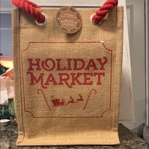 Holiday wine bag